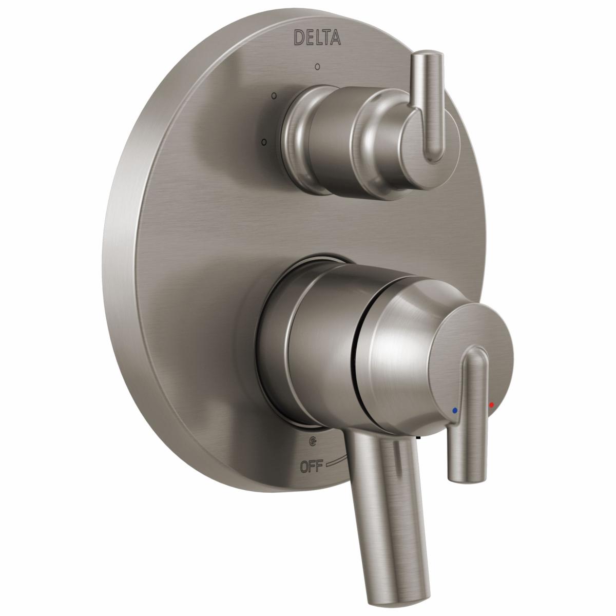 Bathroom Accessories | Delta Trinsic Stainless Steel 3.625-In Bathtub/Shower Mixer (0.5-In-Id) Bathroom Accessories Bathroom Accessories