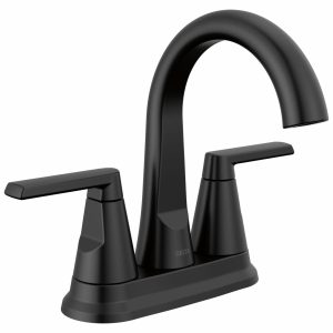 Bathroom Scales | Delta Sparrow Matte Black 4-In Centerset 2-Handle Watersense Bathroom Sink Faucet With Drain Bathroom Scales Bathroom Scales