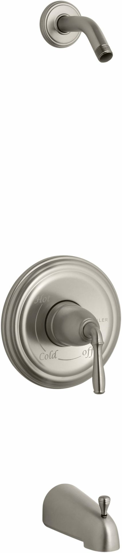 Bathtub & Shower Caddies | Kohler Devonshire Vibrant Brushed Nickel 1-Handle Bathtub And Shower Faucet Valve Included Bathtub & Shower Caddies Bathtub & Shower Caddies