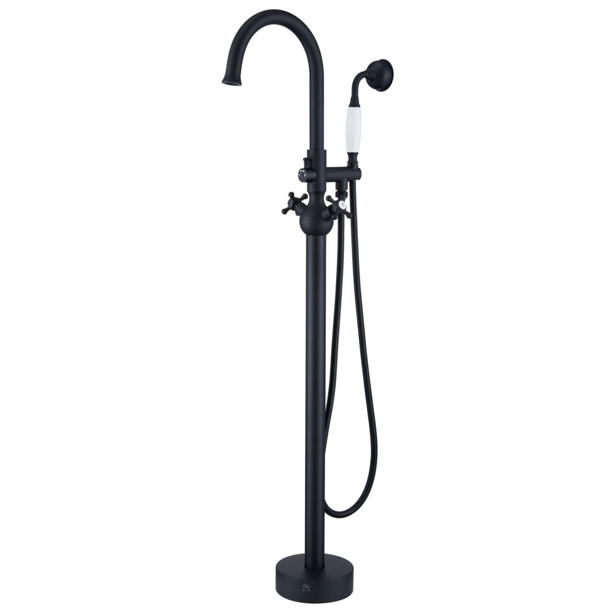 Cabinet Hardware | Casainc Freestanding Bathtub Faucet Matte Black 2-Handle Freestanding Swivel Bathtub Faucet With Hand Shower (Valve Included) Cabinet Hardware Cabinet Hardware