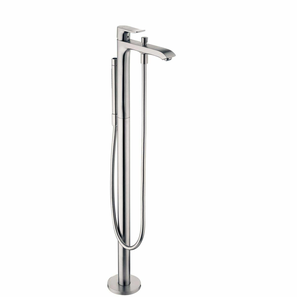 Cabinet Hardware | Hansgrohe Metris Brushed Nickel 1-Handle Freestanding Low-Arc Bathtub Faucet With Hand Shower Cabinet Hardware Cabinet Hardware