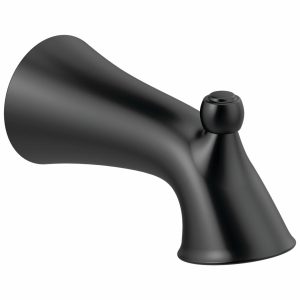 Decorative Bathroom Hardware Sets | Delta Matte Black Universal Fit Bathtub Spout With Diverter Decorative Bathroom Hardware Sets Decorative Bathroom Hardware Sets