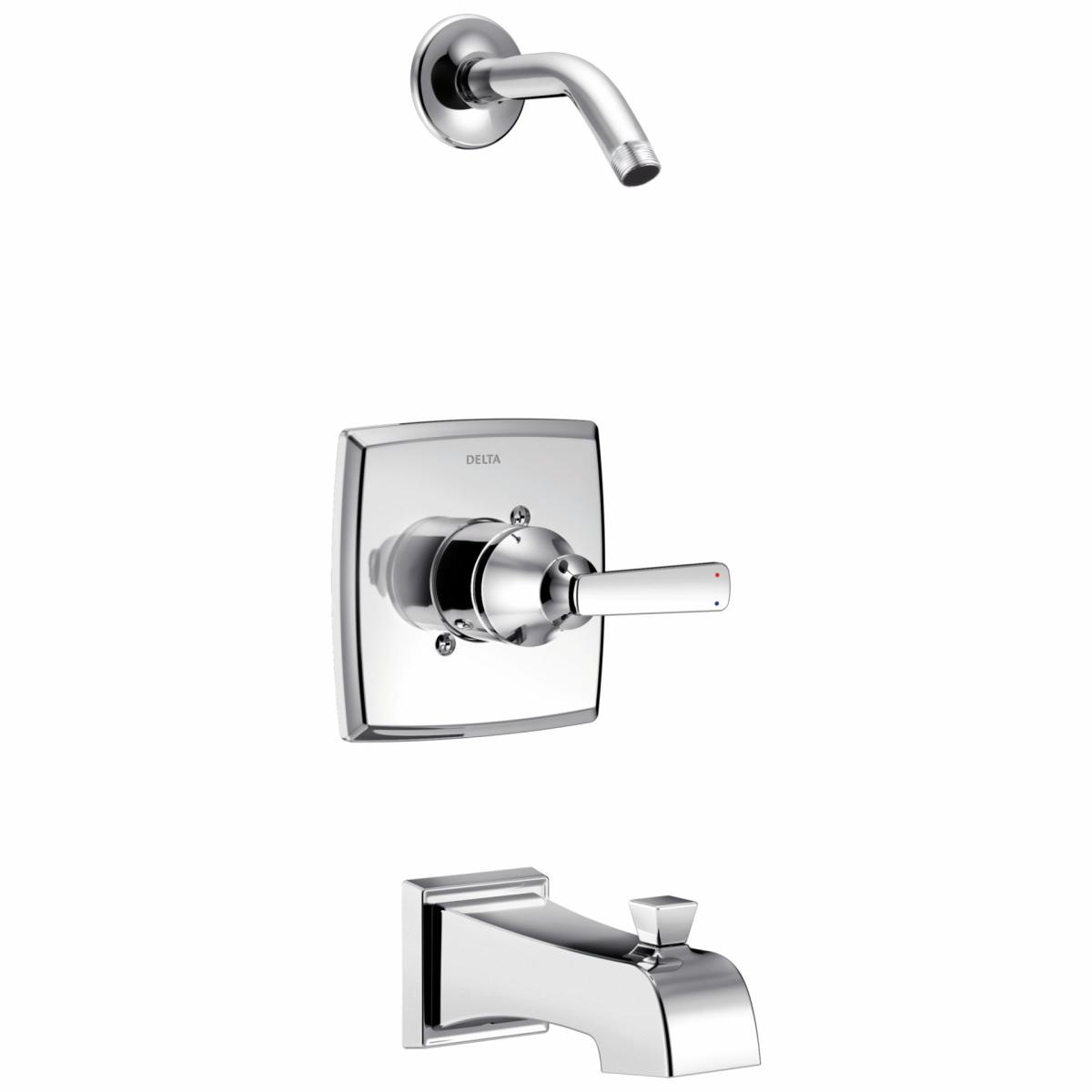 Shower Curtains & Rods | Delta Ashlyn Chrome 1-Handle Bathtub And Shower Faucet Valve Included Faucets & Shower Heads Delta