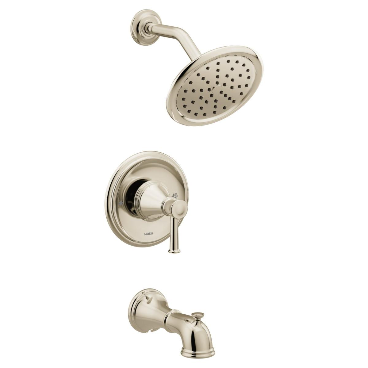 Bathtub & Shower Caddies | Moen Belfield Polished Nickel 1-Handle Single Function Round Bathtub And Shower Faucet Bathtub & Shower Caddies Bathtub & Shower Caddies