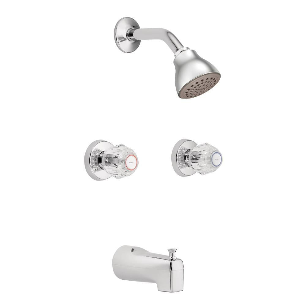 Bathtub & Shower Caddies | Moen Chateau Chrome 2-Handle Single Function Bathtub And Shower Faucet Valve Included Bathtub & Shower Caddies Bathtub & Shower Caddies