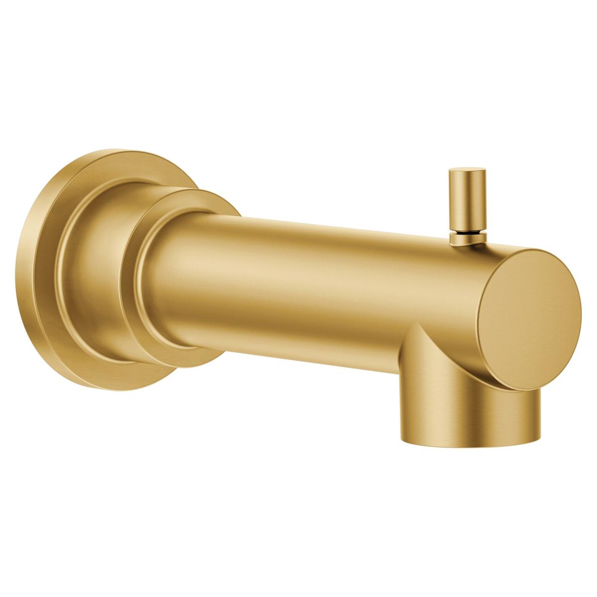 Decorative Bathroom Hardware Sets | Moen Brushed Gold Universal Fit Bathtub Spout With Diverter Decorative Bathroom Hardware Sets Decorative Bathroom Hardware Sets