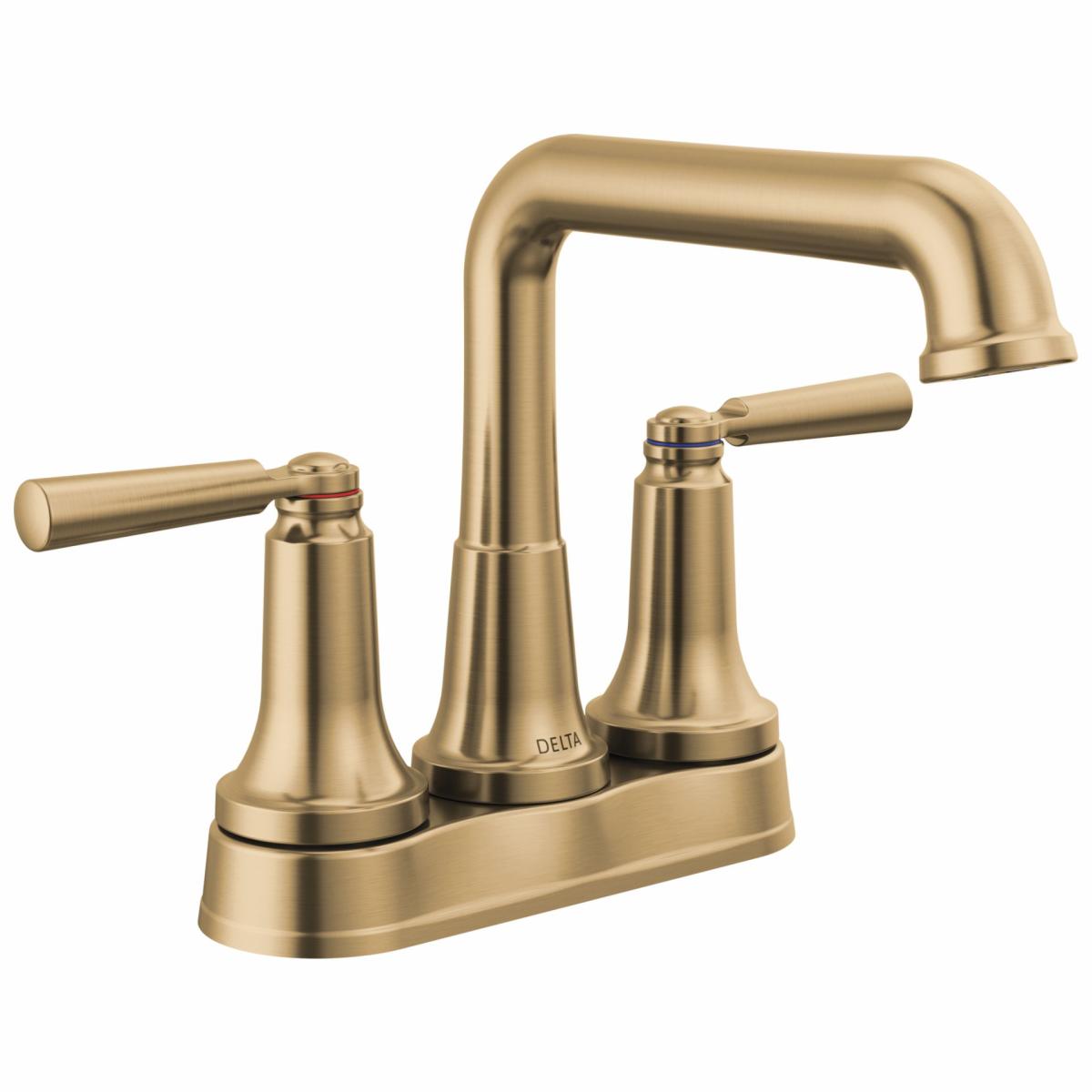 Bathroom Scales | Delta Saylor Champagne Bronze 4-In Centerset 2-Handle Watersense Bathroom Sink Faucet With Drain And Deck Plate Bathroom Scales Bathroom Scales