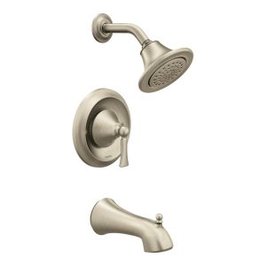 Bathtub & Shower Caddies | Moen Wynford Brushed Nickel 1-Handle Single Function Bathtub And Shower Faucet (Valve Not Included) Bathtub & Shower Caddies Bathtub & Shower Caddies