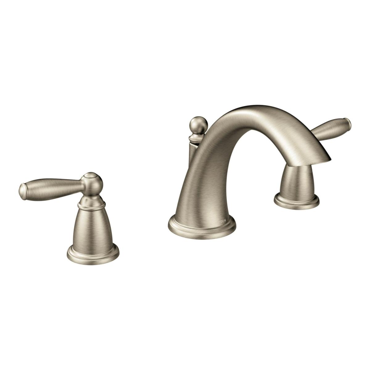 Cabinet Hardware | Moen Brantford Brushed Nickel 2-Handle Deck-Mount Roman High-Arc Bathtub Faucet Cabinet Hardware Cabinet Hardware