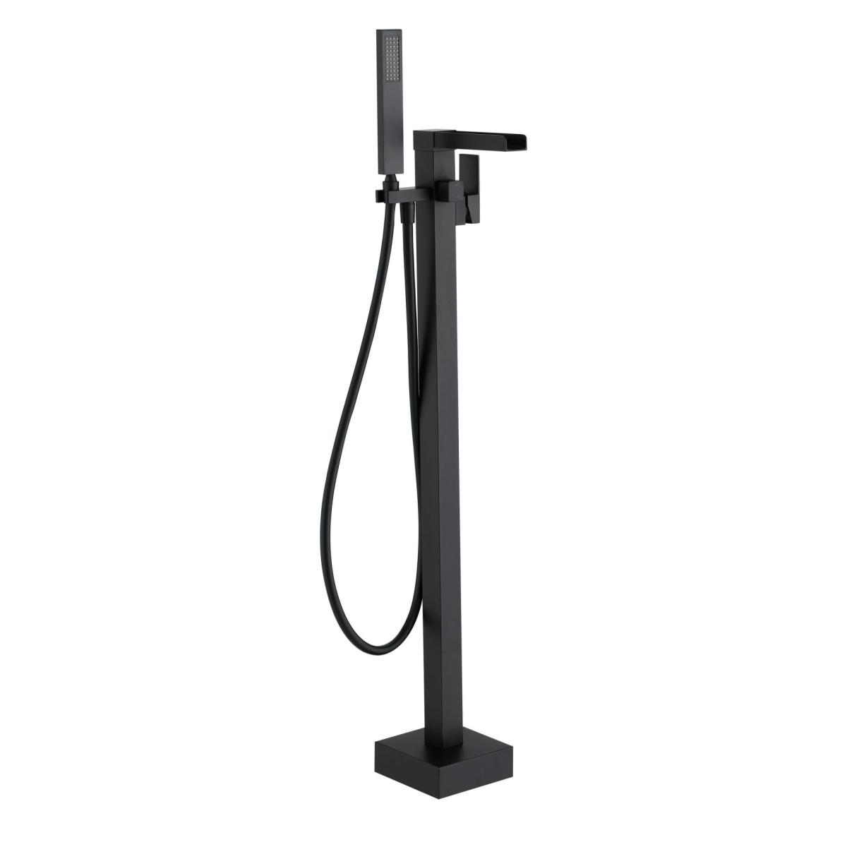 Cabinet Hardware | Wellfor Ch Freestanding Bathtub Faucet Matte Black 1-Handle Freestanding Waterfall Bathtub Faucet With Hand Shower Cabinet Hardware Cabinet Hardware